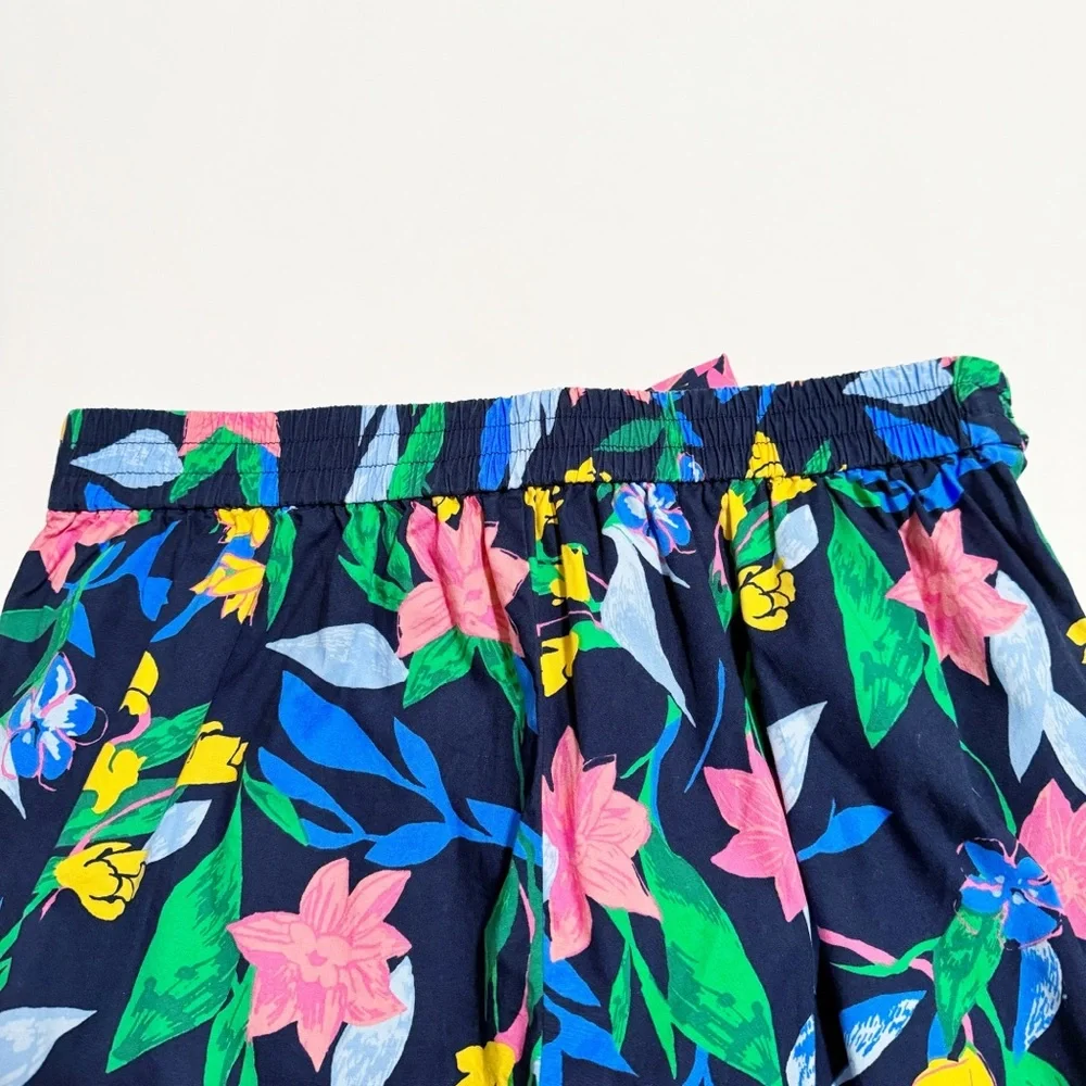 J. Crew Tie Waist Tropical Floral Poplin Shorts
